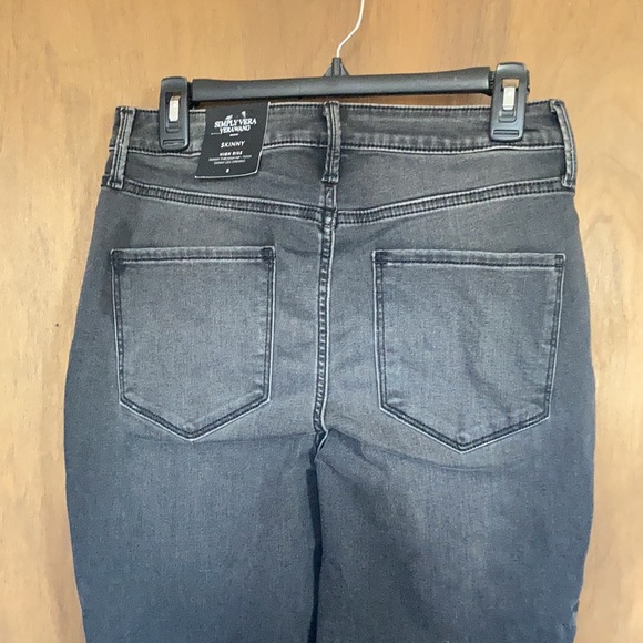 Simply Vera Vera Wang high rise skinny jean floral embroidery power stretch 8 14 - Picture 14 of 16